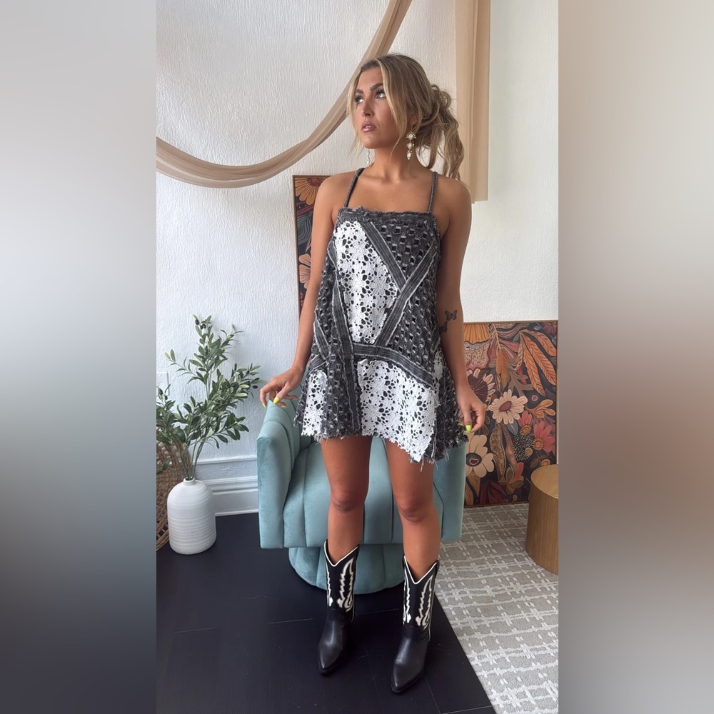 POL frayed mini dress NWT